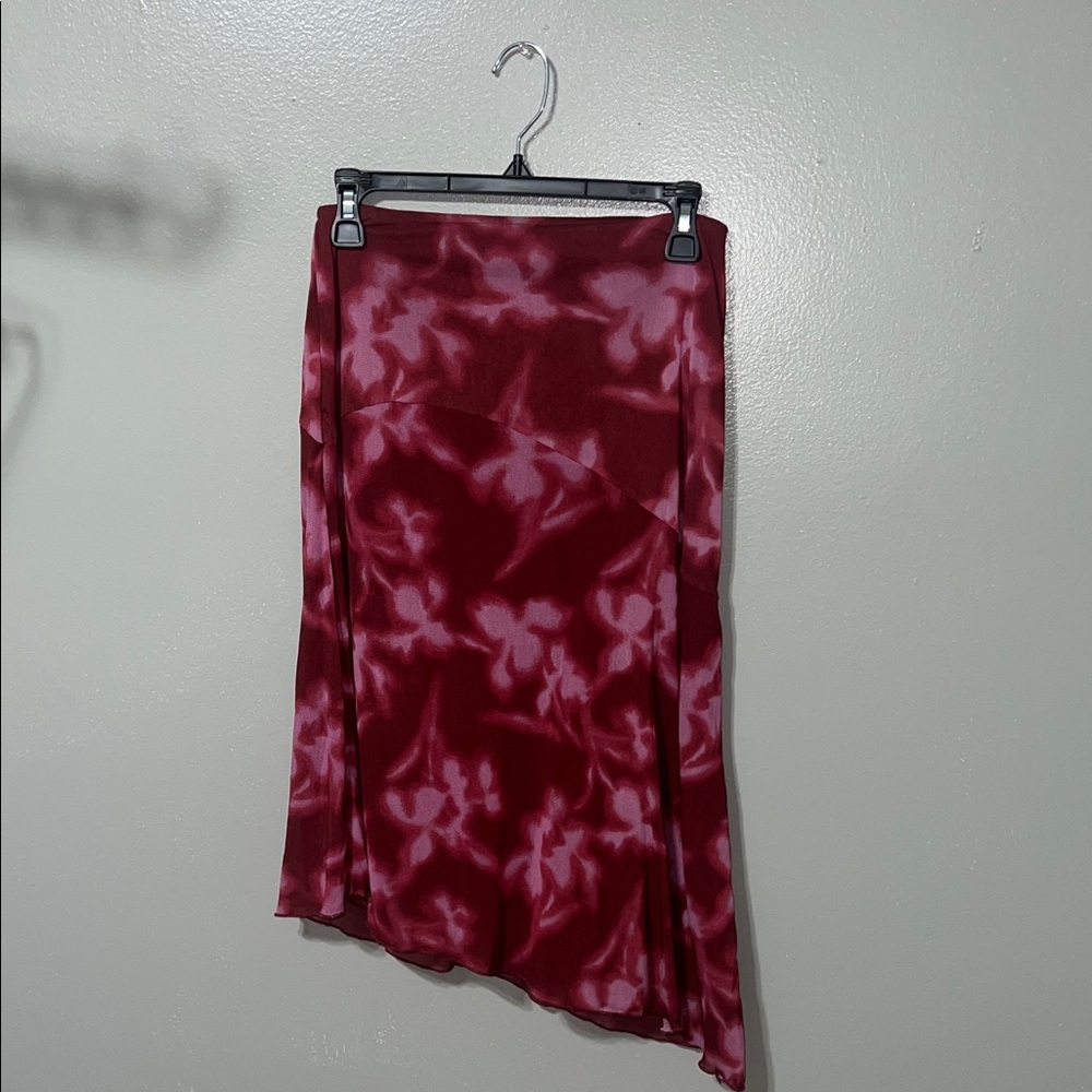 Wild Fable Red Floral Midi Skirt